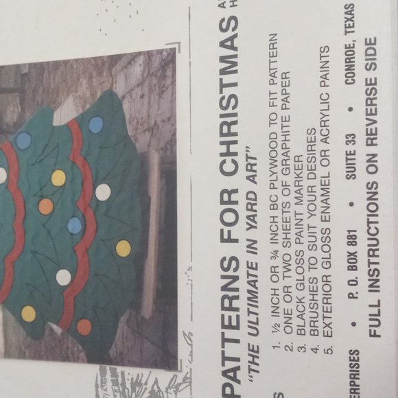 Vintage Simple Patterns for Christmas Street Lamps Wood Pattern 72"x22" Yard Art - Picture 6 of 6